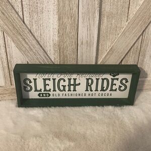 Target BP 2019 North Pole Sleigh Rides Tabletop Sign